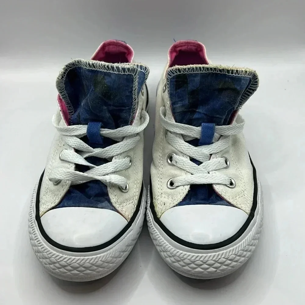 Converse All*Star childs white low tops athletic sneaker 3 girl youth streetwear